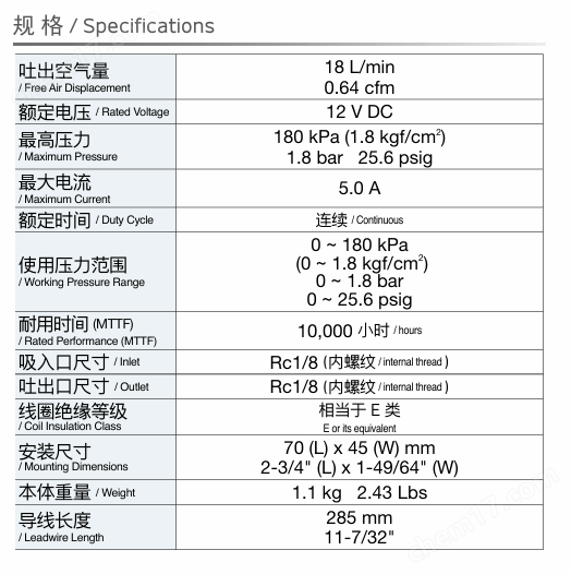 NITTO日東工器DC隔膜泵DP0410-X2 壓縮專用