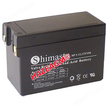 Shimastu蓄電池NP2.9-12 12V2.9AH鉛酸免維護電池 應急照明系統