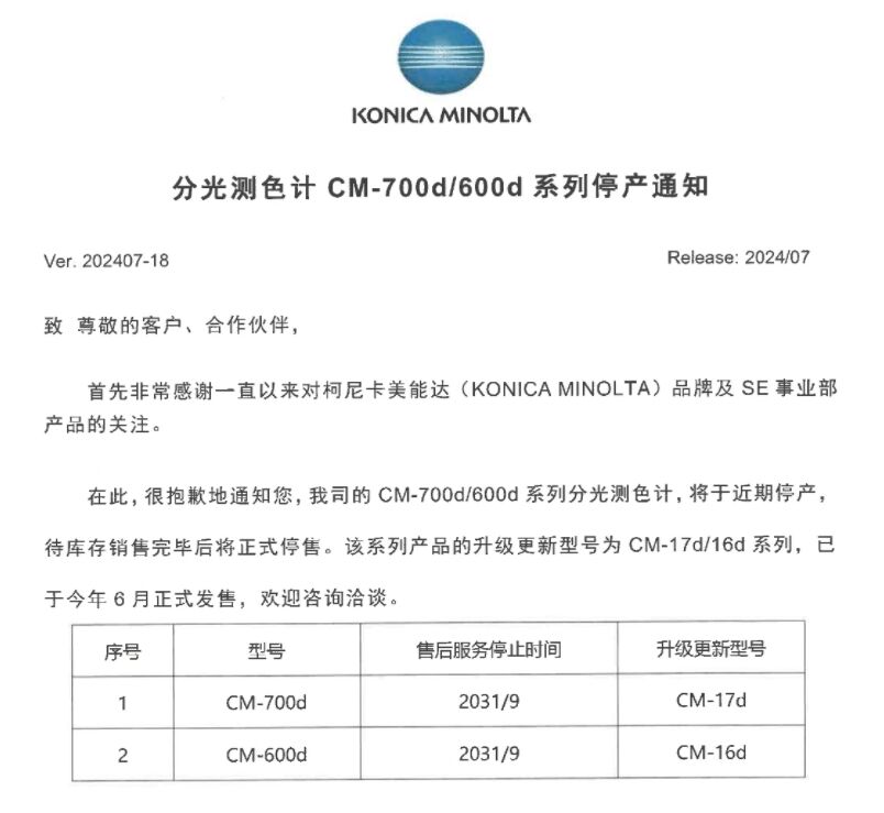 CM-700d停产后，哪个型号可以替代CM-700d？
