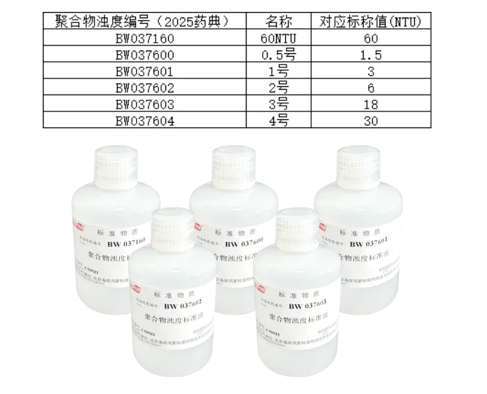新品上市 | 聚合物濁度標準液(符合2025版中國藥典要求)