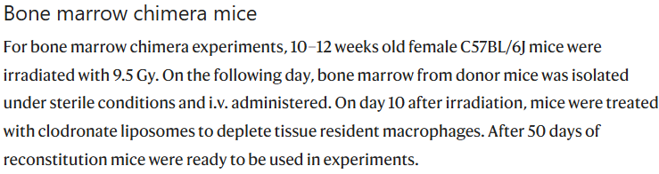 image.png 巨噬細(xì)胞清除劑清除定居巨噬細(xì)胞骨髓輻照回輸實驗解決方案
