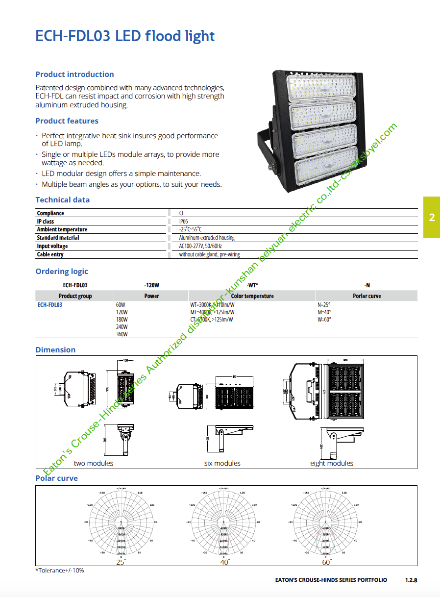 COOPER LED泛光灯ECH-FDL03-240W-MT-M